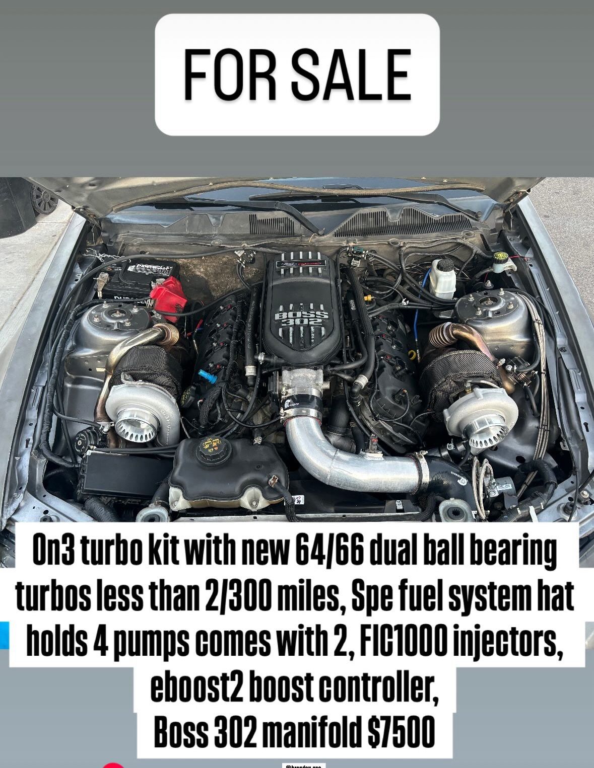 11-14 Mustang Gt On3 Twin Turbo Kit