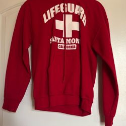 Red Santa Monica Lifeguard Sweatshirt S