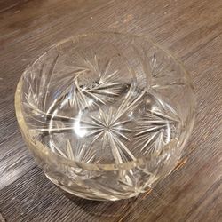 Vintage 7" Crystal Glass Bowl
