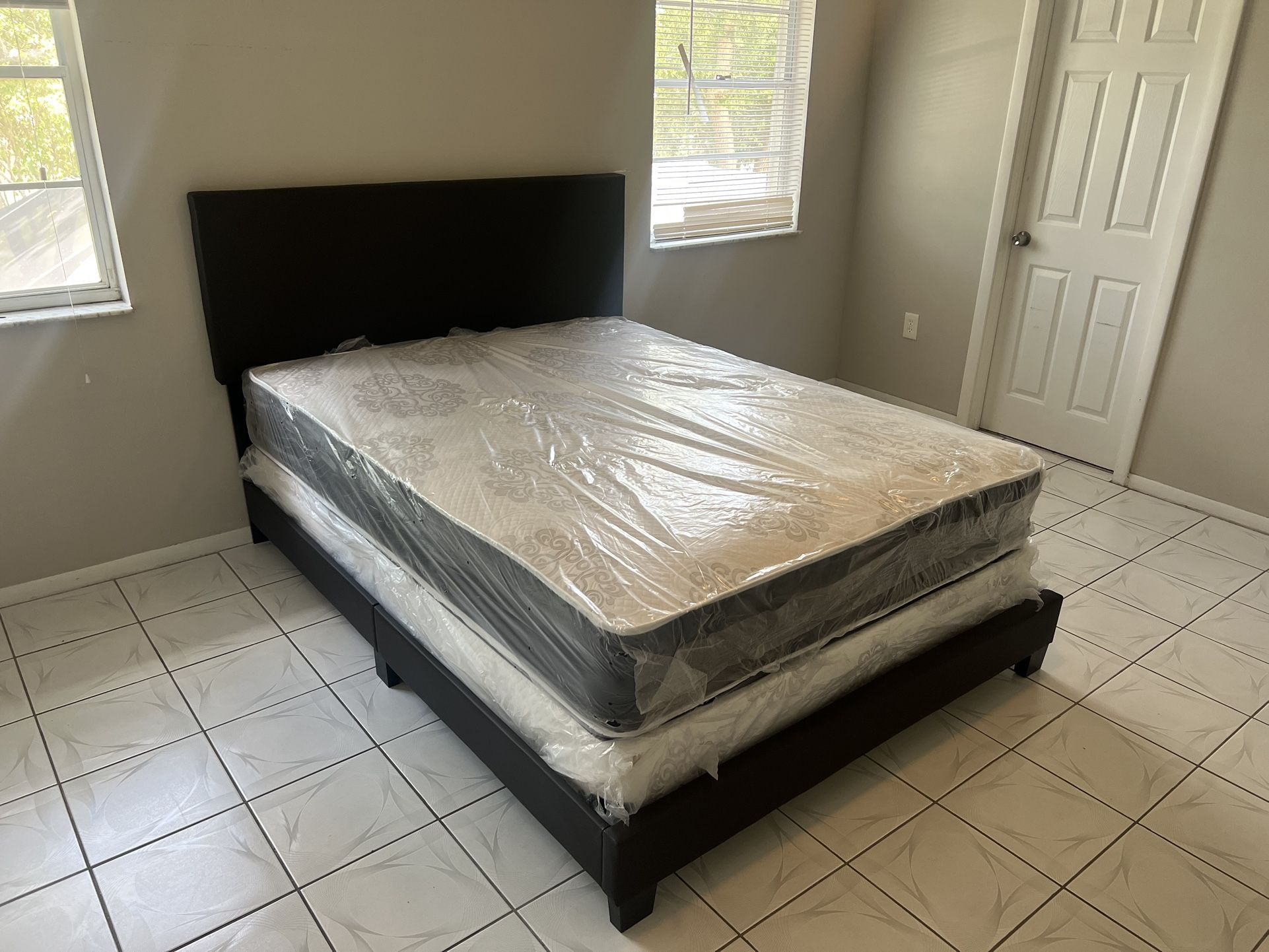 Queen Size Bed Frame With Mattress And All New Furniture And Free Delivery