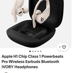 Apple H1 Chip Class 1 Powerbeats Pro Wireless Earbuds Bluetooth IVORY Headphones