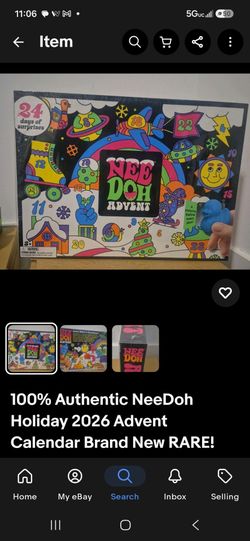100% Authentic NeeDoh Holiday 2026 Advent Calendar Brand New RARE!