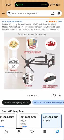 TV wall mount