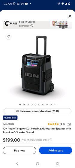ION Audio Tailgater XL - Portable All-Weather Speaker with Premium 5-Speaker SoundION Audio Tailgater XL - Portable All-Weather Speaker with Premium 5