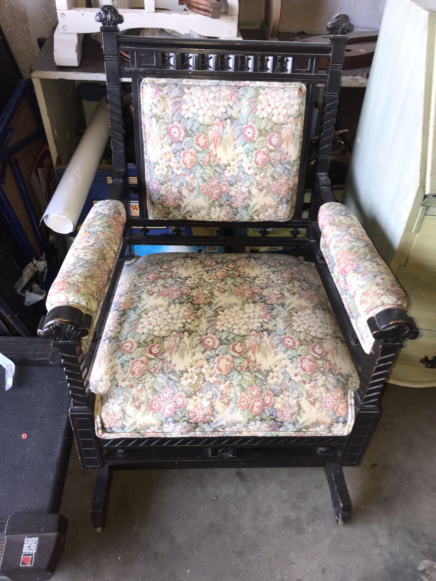 VTG. TAPESTRY ROCKING CHAIR-Beautiful-perfect