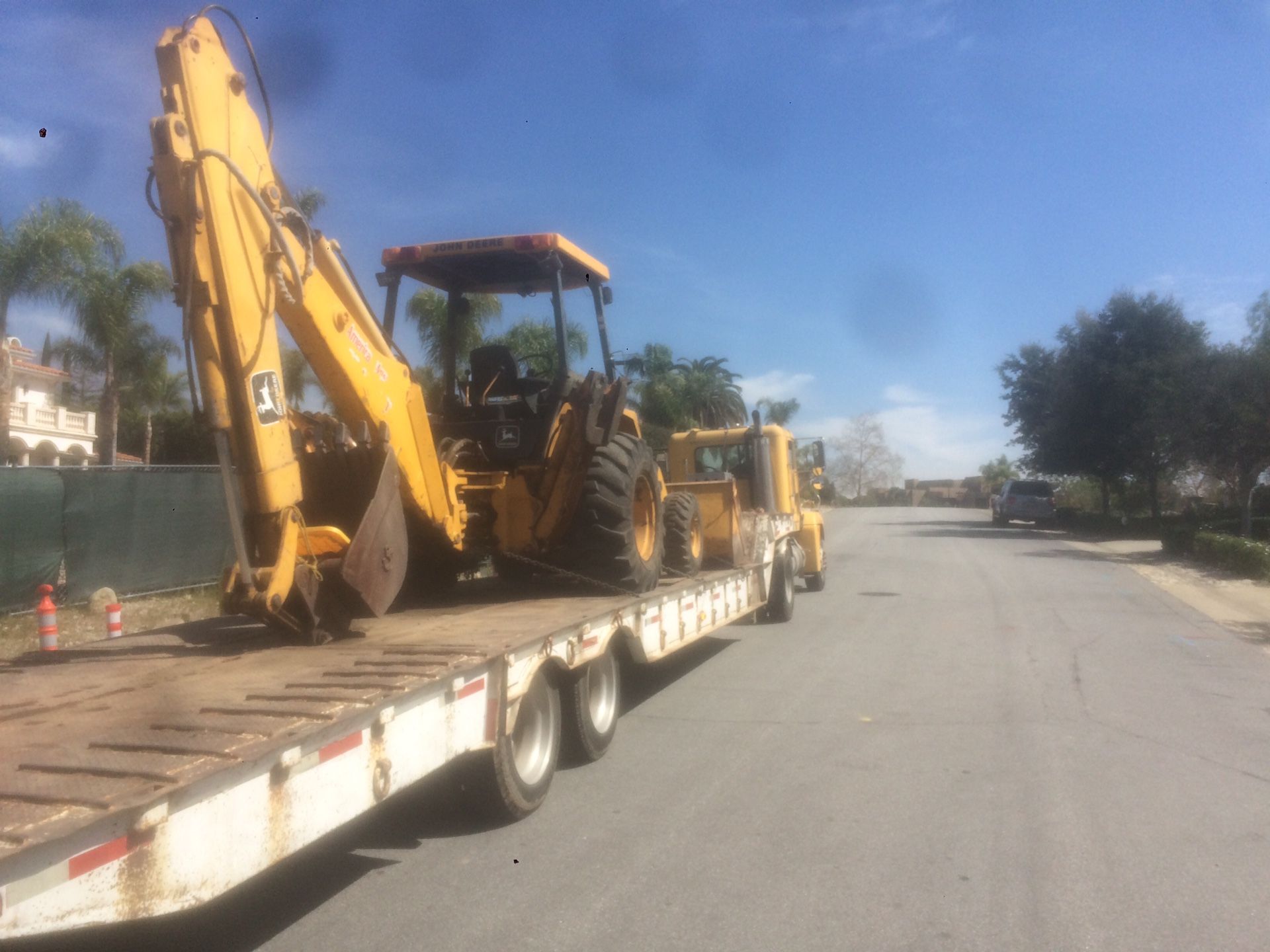 Backhoe and equipment work got dirt