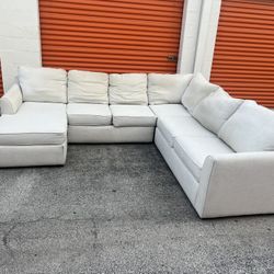 Large Beige Sectional U Shape Couch