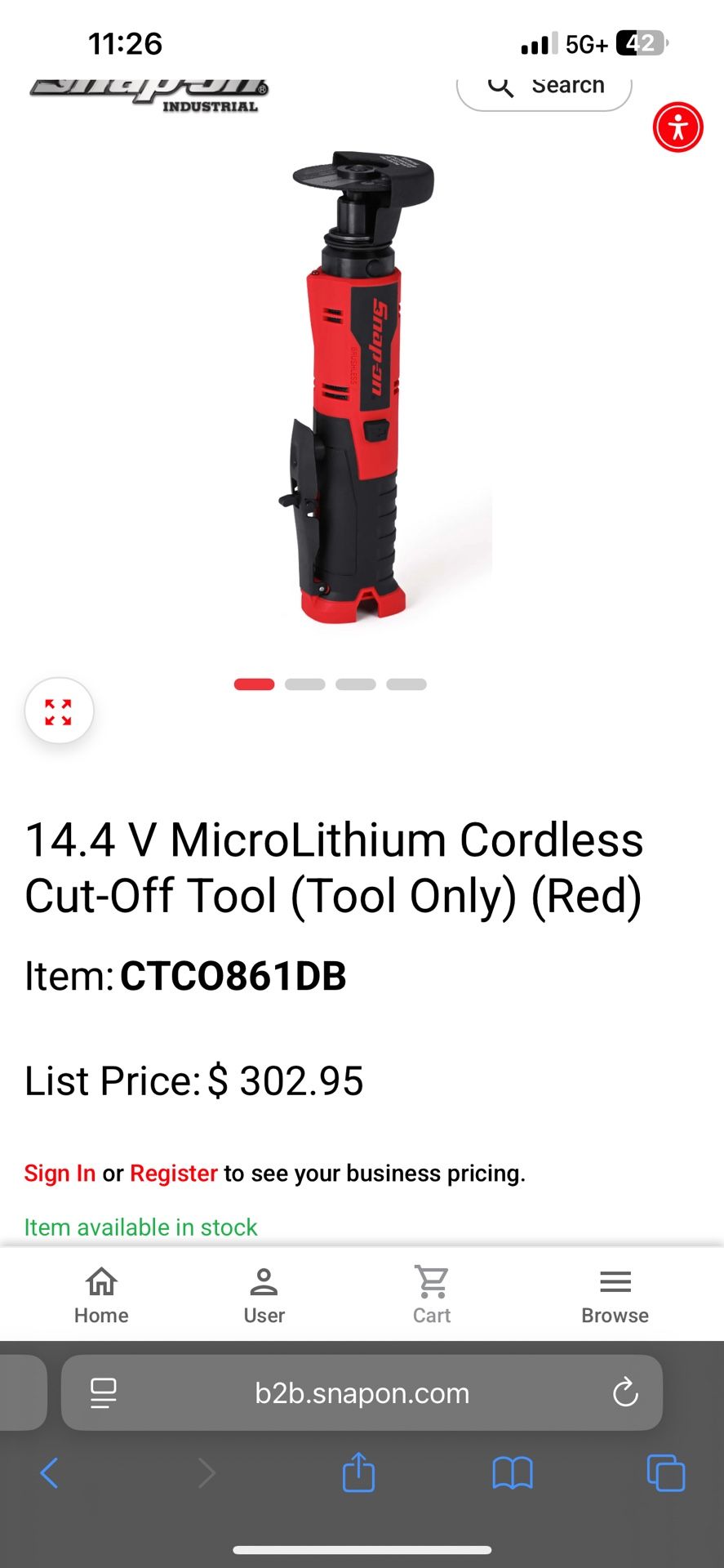 Snap On Electric Cuttin Off Tool
