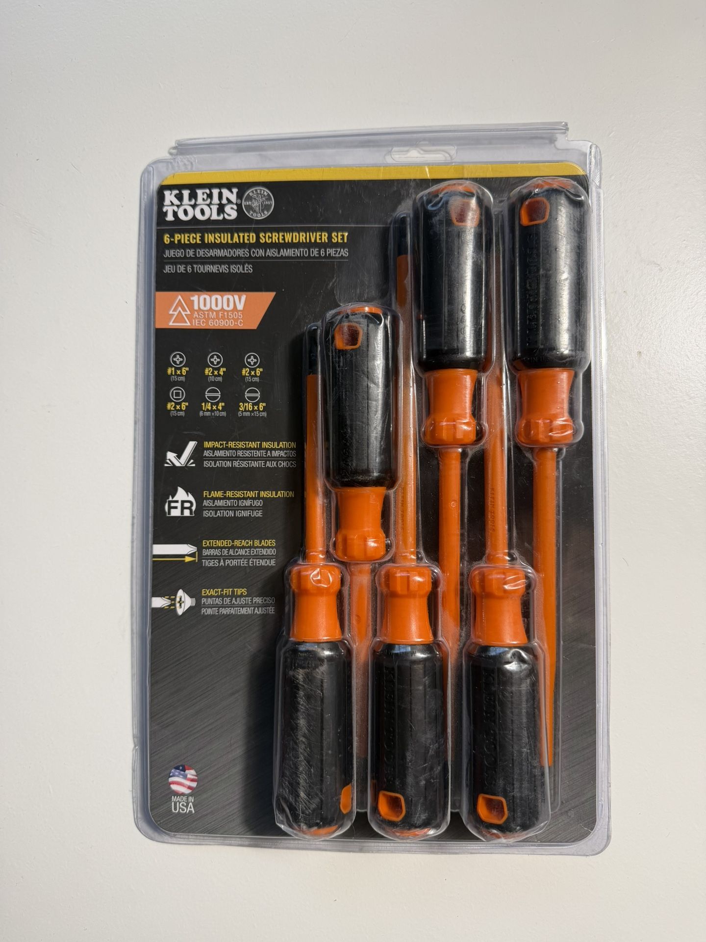 Klein Tools Screwdriver Set, 1000 Volt Insulated, 6-Piece