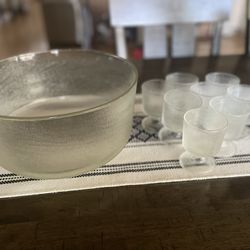 Vintage crystal   Bowl For drinks 