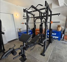 Smith Machine 2001 | Multi-Use Adj Bench | Gym Equipment | Fitness | Squat Rack | Excercise |🔴WEIGHTS AND BARBELL SOLD SEPARATELY 🔴 FREE DELIVERY 🚚
