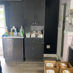 Shelf Organizer + Trash Bin Storage