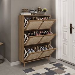 Rattan Shoe Rack