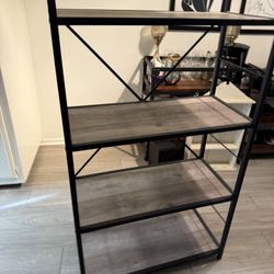 Metal And Wood Shelving Units (2x) 
