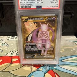 PSA 10 POKEMON DRI EN-DESTINED RIVALS HYPER RARE TEAM ROCKET'S MEWTWO EX