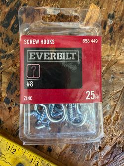 Screw hooks-box of 25