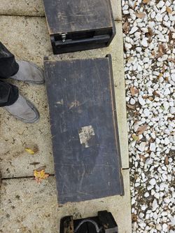 Vintage military footlocker