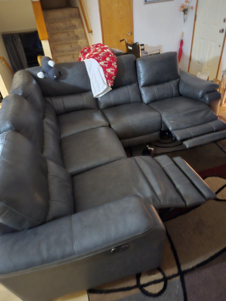 Electric Leather Couch 6x6' 