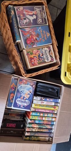 Large Lot of VHS Tapes Disney and More