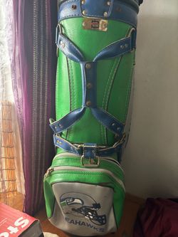 Vintage NFL Seahawks golf bag.
