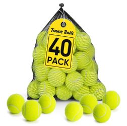 Tennis Balls 40-Pack with Mesh Bag