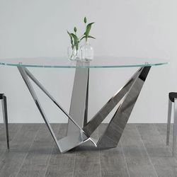 Glass Table With 2 Chairs