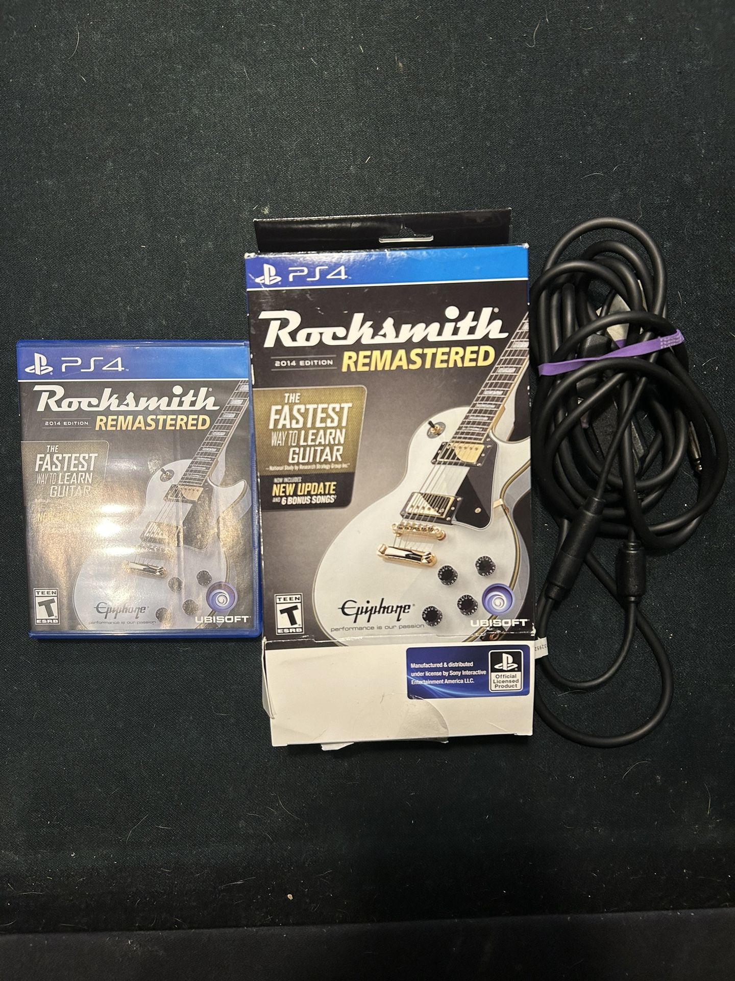 Rocksmith 2014 Edition Remastered w/ Real Tone Cable and Audio Cable Playstation 4 Open Box Used