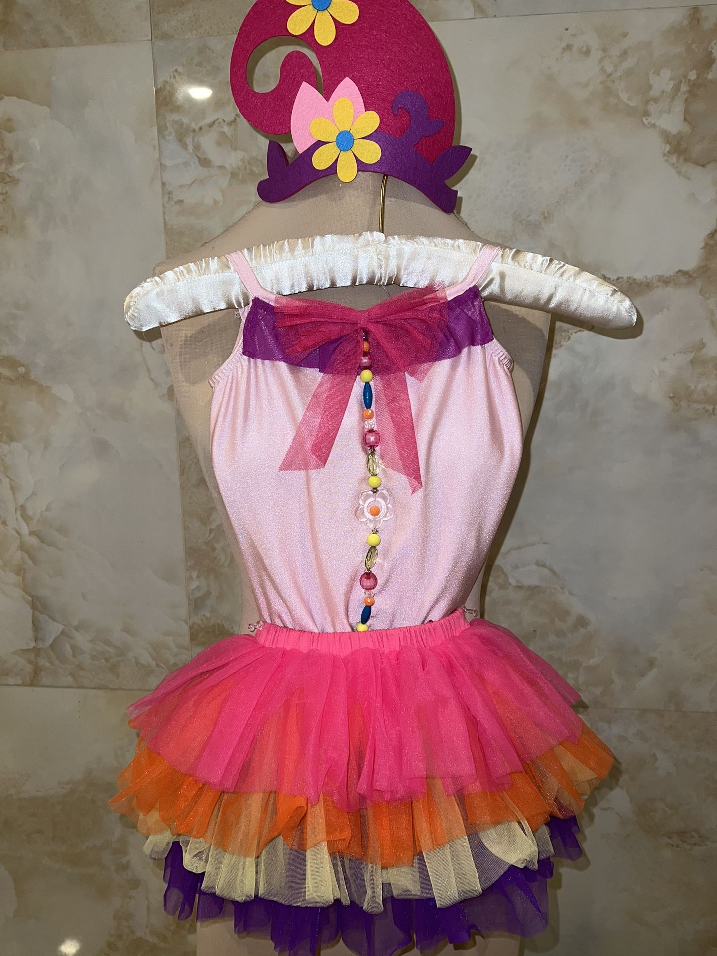 Queen Poppy Trolls Halloween Costume New Size 3/4