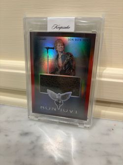 Bon Jovi guitar strap relic keepsake card