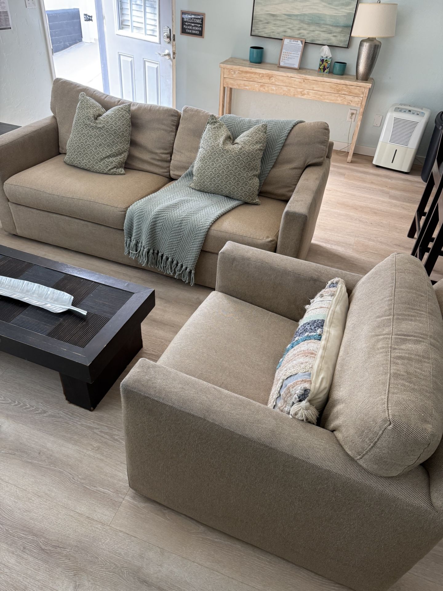 Pullout Sofa and Armchair