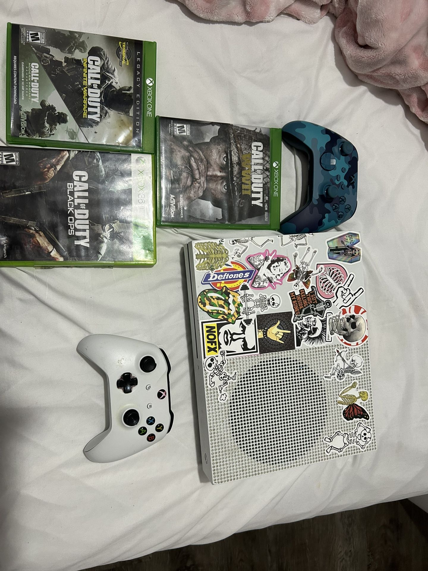 Xbox One with Additional Controllers/games