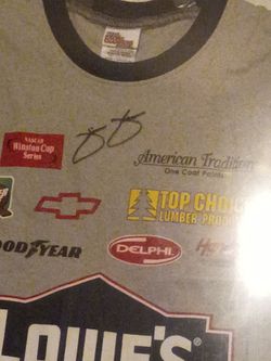 Jimmie johnson signed tshirt