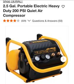 DeWALT HEAVY DUTY 200 PSI QUIET COMPRESSOR