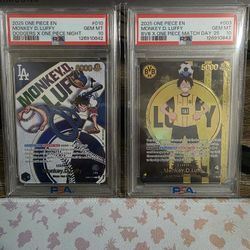 Dodgers & BVB Luffy Sequential PSA 10