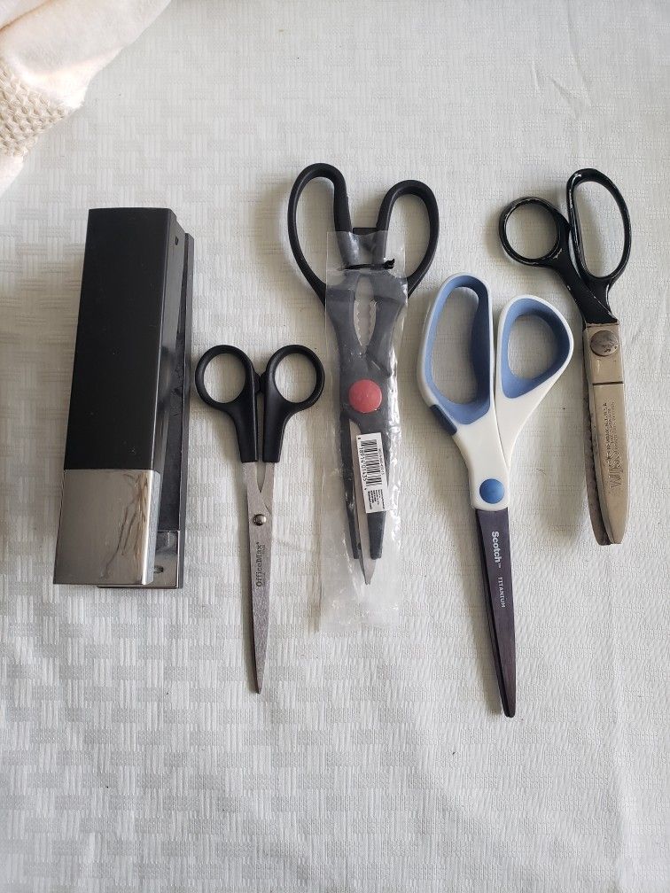 Collection Of Scissors & Stapler