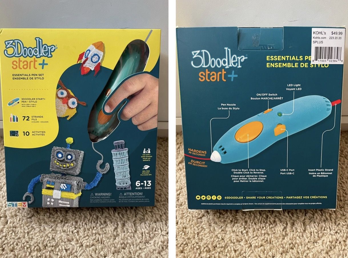 Brand New Kids 3Doodler Start+ Start 3D Pen Set Toy Gift