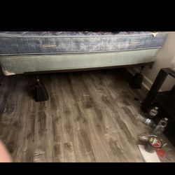 Full Size Bed - Mattress, Boxspring, Stands - IN PERSON ONLY