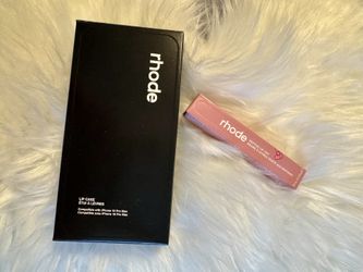 Rhode Pink Lip Balm And Black Case iPhone 16pro