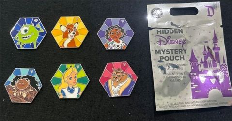 DLR 2026 Hidden Disney Wave B Hexagon Film Anniversaries Pins FULL SET w Chaser