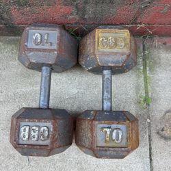 70 Lbs Dumbbell Weight Set 