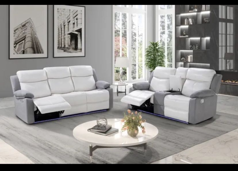 Reclining Sofa And Loveseat Couch Set 