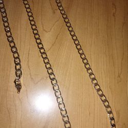 Chain And Bracelet Both 14k Gold Plated 