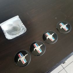 Mustang center caps sticker make your ride looks great