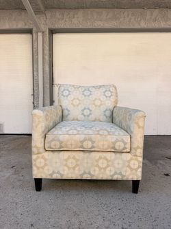 Norwalk Furniture Custom Armchair – Geometric Patterned Accent Chair (Handcrafted in USA)
