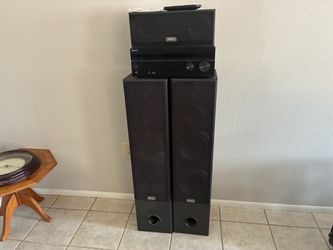 Sony 5.2 channel receiver, tower speakers and center channel speaker