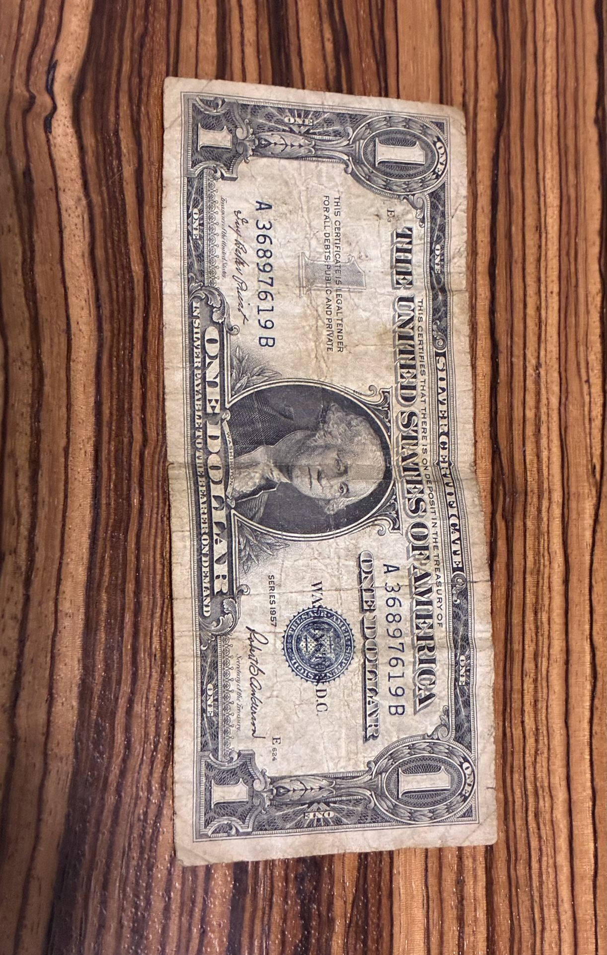Old Silver Certificate Bill 