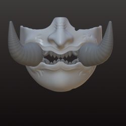 Custom 3D Printed Oni Masks