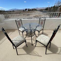 Glass table With Four Chairs 