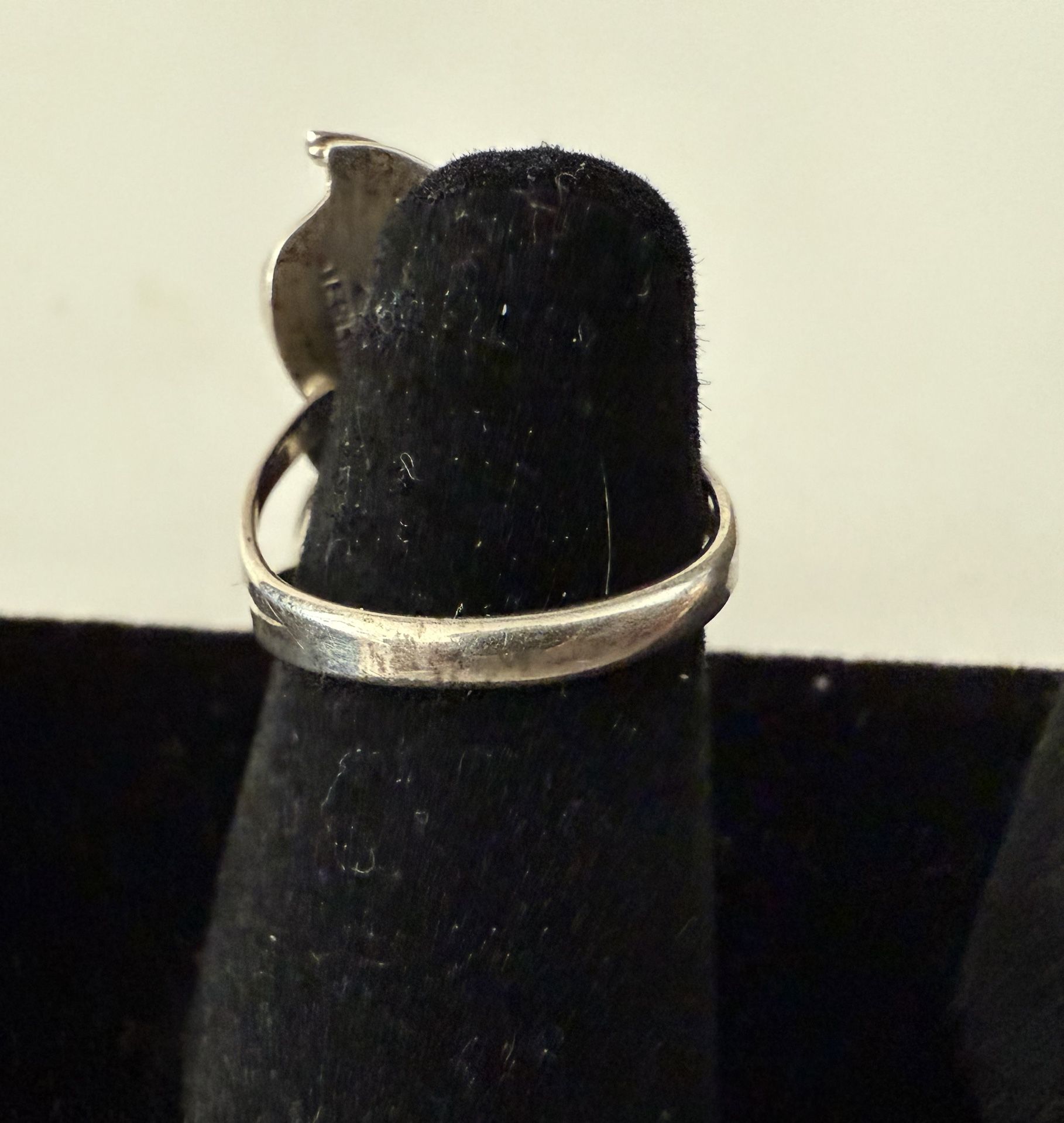 Vintage Navajo Sterling Silver Turquoise Native American Ring - Hallmark TS