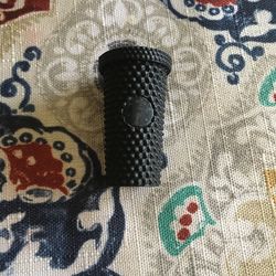 Black Straw Topper 